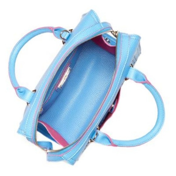 LAST ONE! PH Retro Blue Laser Cut Hole Satchel - Picture 7 of 8